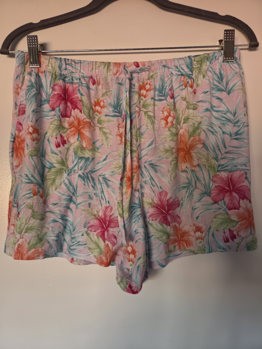 Tommy Bahama Floral Tropical Pajama Top in Pink, Orange, Green, Blue - Picture 2 of 3